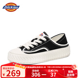 Dickies女士帆布鞋潮流休闲鞋子布鞋低帮百搭女士平底鞋 黑色 39 