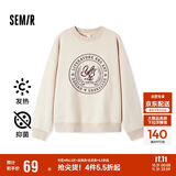 森马（Semir）[商场同款]女oversize发热抗菌2024冬季绣花抓绒上衣101724116004