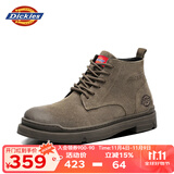 Dickies马丁靴男靴2025秋冬靴子男英伦风短靴加绒百搭高帮男鞋情侣工装靴 驼色【男女款】 42