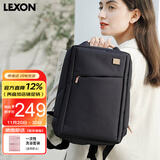 乐上（LEXON）时尚轻便双肩包女14英寸商务笔记本电脑包简约书包旅行包梦幻黑