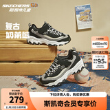 Skechers斯凯奇奶茶熊男女童运动鞋秋冬加绒黑白熊猫鞋大童休闲鞋996212L 524L黑糖牛乳/BKNT-加绒 36