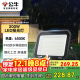 公牛（BULL）LED投光灯户外庭院工厂园林灯露营灯 IP65防水等级200W-6500K白光