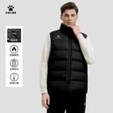 卡尔美（KELME）运动棉马甲男士坎肩秋冬保暖通勤防寒背心无袖棉袄 黑色 3XL