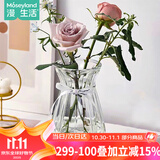 漫生活玻璃花瓶冰心款摆件束口七夕宿舍鲜花仿真花干花插花瓶水养富贵竹