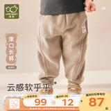 拉比儿童束口长裤宝宝百搭休闲裤子25秋冬新款男女童 卡其色 80 cm