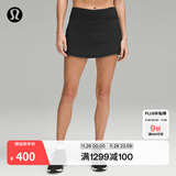 lululemon丨Pace Rival 女士运动中腰短裙 速干 芯吸 LW8A78R 黑色 XS /4