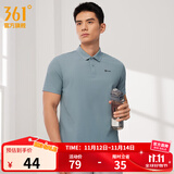 361°运动翻领t恤2025年春夏季新款休闲透气短袖情侣POLO衫开学季 【男款】岛灰蓝 L