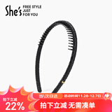 She's茜子轻简百搭带齿防滑压发头箍简约女士气质发箍生日礼物送女友