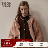 Teenie Weenie【赵露思同款】小熊绵羊毛毛呢大衣复古学院风外套女 浅粉色 L (170)