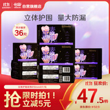 怡丽医护级卫生巾套装棉柔量大超长夜用组合410mm36片京东自营旗舰店