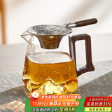 忆壶茶（YIHUTEA）玻璃公道杯带过滤网茶漏套装茶具配件茶海分茶器加厚功夫茶杯大号 【升级大容量】450ml公道杯+莲花茶漏