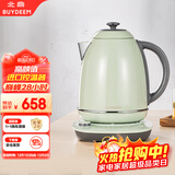 北鼎（Buydeem）电热水壶便携式家用便携式烧水壶全自动一体炫彩304不锈钢调温高颜值热水壶热电水壶 K740C浅杉绿