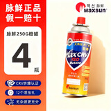 脉鲜卡式炉气罐 原装进口 户外野营烧烤安全防爆气瓶 丁烷瓦斯煤气罐 250g*4罐