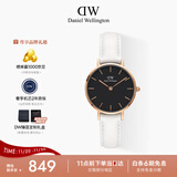 丹尼尔惠灵顿（DanielWellington）DW女表金色边皮革表带欧美简约风时尚石英表生日礼物DW285