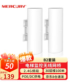 水星（MERCURY） 电梯监控无线网桥 CPE点对点网络传输 【2.4G传输30层楼100米】B2套装