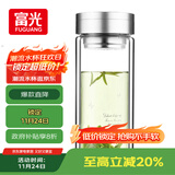 富光双层玻璃杯 大容量高硼硅玻璃泡茶杯子 带茶隔商务办公水杯男女士