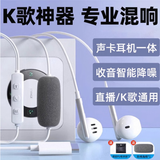 铂迈【双麦克风】K7有线耳机手机K歌电脑声卡耳返蓝牙伴奏直播唱歌录音适用vivo华为oppo苹果type-c SK7-皓月白-Type-C 【声卡版】