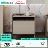 林氏家居现代简约北欧大理石纹床头柜极简卧室床边柜小储物柜悦野系列JQ1B 意式风|TV1B-A床头柜*2