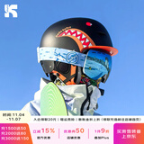 酷峰 专业滑雪头盔装备男成人儿童单双板女雪盔护具保暖滑雪帽套装 炫酷黑鲨鱼（无雪镜） M码 (头围55-58cm)