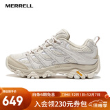 迈乐（Merrell）官方店男女款户外登山徒步鞋减震MOAB 3迈越者轻量防滑耐磨透气 J037522浅米白（女款） 37