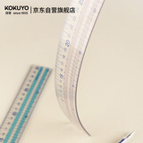 国誉(KOKUYO)30CM直尺进口淡彩曲奇高考透明尺子绘画考试 刻度清晰韧性足 透明蓝 GY-GBA111B