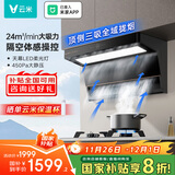 云米（VIOMI）super顶侧双吸排抽油烟机烟灶套装 24风量大吸力挥手控制天燃气灶套装VK715A+VG507