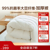 梦洁家纺大豆纤维双人被子冬季棉被抗菌加厚被芯秋冬被1.8米床 220×240cm