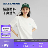 斯凯奇（Skechers）夏季男女情侣同款缤纷休闲系列透气半袖针织短袖T恤