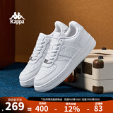 KAPPA卡帕男鞋板鞋男秋冬新款厚底小白鞋子男百搭休闲鞋情侣跑步运动鞋 鹭羽白 37