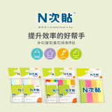 N次贴(STICKN)4条400张4色分条便利贴 76*14mm便签纸记事贴34017