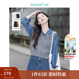 茵曼（INMAN）针织马甲女老钱风V领薄秋冬学院风内搭毛衣 苍灰色 L