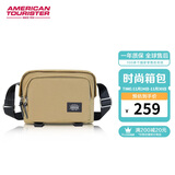 美旅箱包单肩斜挎包时尚休闲通勤挎包旅行包腰包NM2 卡其色
