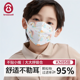 松研（Breazwell）儿童口罩kn95男女儿童防尘透气防雾霾pm2.5柳叶型口罩独立包装 儿童款6-15岁M码【萌动乐园】20只装