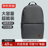 京东京造轻量双肩背包20L升级版2.0 男女运动旅行通勤学生书包 深灰