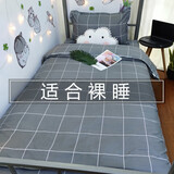 雅鹿简约上下铺床单被套三件套宿舍单人寝室网红款寝室被褥套装全套 挪威YZ 床单款 学生宿舍三件套/被套150x200)
