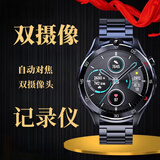 卡西耀 智能电话手表可插卡成年人专用录音录像手表摄影机自动变焦摄像头高清记录仪多功能运动手表男士 2025款【10+128G】米兰钢表带