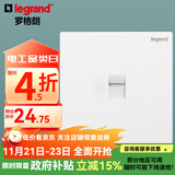 罗格朗（LEGRAND）开关插座面板 仕典系列玉兰白色86型暗装 一位电话 弱电类