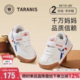 泰兰尼斯秋季学步鞋男宝宝鞋子女童婴儿鞋透气软底机能鞋白/蓝（超纤）25
