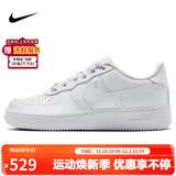 耐克NIKE板鞋女子大童空军一号 AIR FORCE 1运动鞋 DH2920-111白39