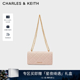 CHARLES&KEITH质感菱格链条小方钱包女包包女包生日礼物CK6-10680924 Light Pink浅粉色 XS