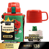 杯具熊（BEDDYBEAR）儿童保温杯带吸管双盖两用儿童水杯316不锈钢学生杯子600ml恐龙