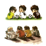 迪卡车身划痕遮挡装饰贴可爱动漫创意足球宝贝贴纸汽车贴卡通人物防水 买2送1 拍下留言