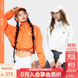 KAMA卡玛户外短款外套女登山服新款防晒衣辣妹风棒球服小个子潮流上衣 橙色（夏款） S