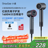 小适11万转高速电吹风机家用风筒高浓度负离子护发大风力速干降噪无刷电吹风送女友/家人礼物A18-GY 