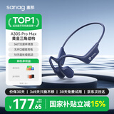 SANAG塞那 骨传导蓝牙耳机概念开放式真无线不入耳运动耳机跑步通话降噪长续航挂耳式气传导防水礼物 A30SProMax 16G内存丨 久戴不痛丨跑步不掉 深海蓝 佩戴舒适丨通话清晰丨狂甩不掉