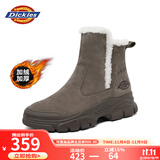 Dickies女士雪地靴女靴冬季加绒加厚短靴保暖棉鞋靴子 驼色 38 