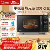 美的（Midea）微波炉烤箱一体机 小型家用20升微波炉  光波加热 钻石背板（M1-L201B）