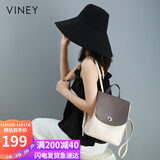 viney牛皮双肩包女大容量背包轻便休闲旅行包大学生书包生日礼物送女友