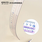 国誉(KOKUYO)15CM直尺学生办公高考用透明刻度尺子 双向测量 粉红色 GY-GBA110P