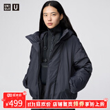 优衣库【狂欢价】合作款女装男装PUFFTECH空气棉服连帽外套480064 08 深灰色 M